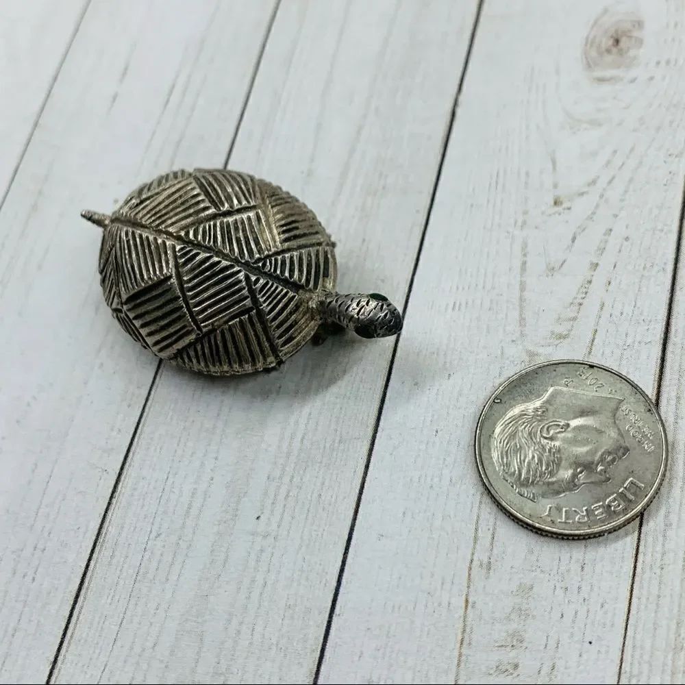 VTG Sterling Silver Turtle Brooch - Picture 2 of 4